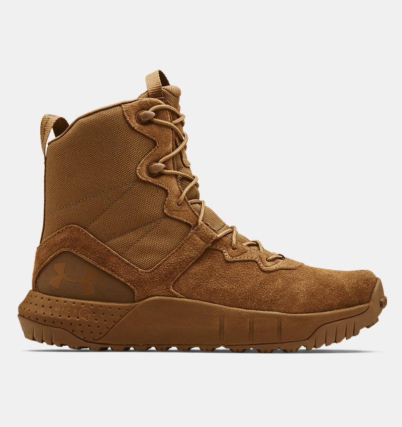 Under Armour Men's UA Micro G Valsetz Leather Boots, Coyote - 3024009-200