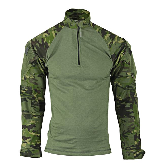 Men's TRU-SPEC Nylon / Cotton 1/4 Zip Tactical Response Combat Shirt - USED