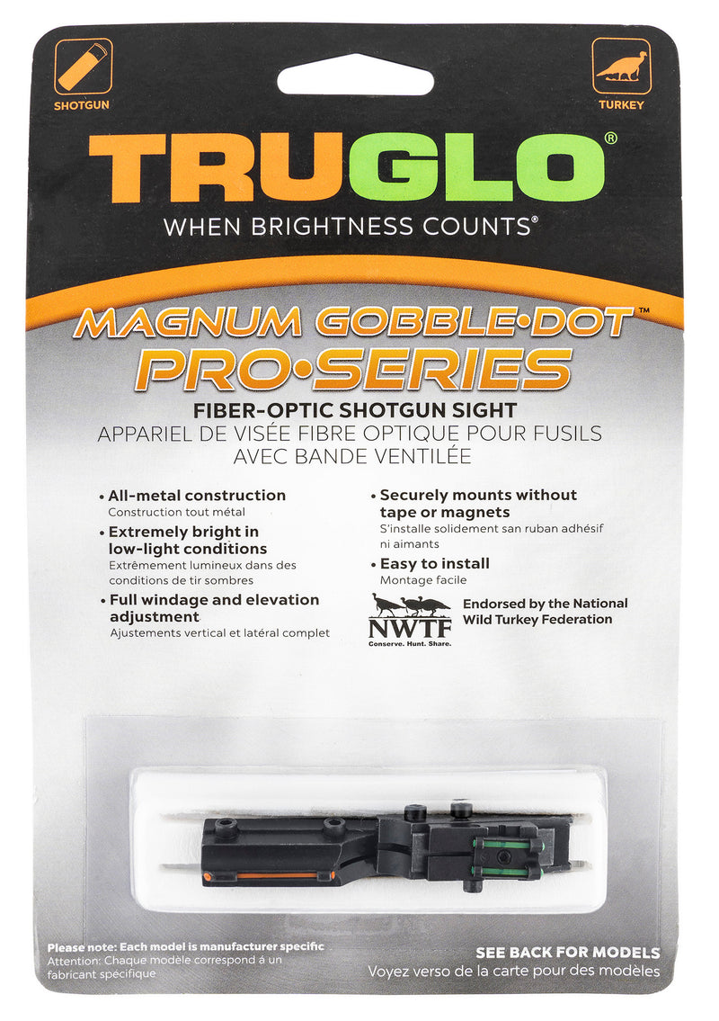 TRUGLO PRO-SERIES MAGNUM GOBBLE-DOT 1/4 CONTRASTING COLORS FIBER OPTIC SHOTGUN SIGHTS