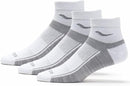 Saucony Ultralight Quarter Socks 3 Pack, White Assort, L