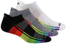 Saucony Inferno Ultralight No Show Socks 3 Pack, Rainbow Assort , L