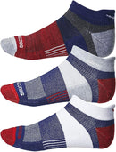 Saucony Inferno No Show Tab Socks 3 Pack, Americana Assort, M