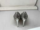 GUESS Factory Honoran Peep-Toe Pumps Silver - 9.5M