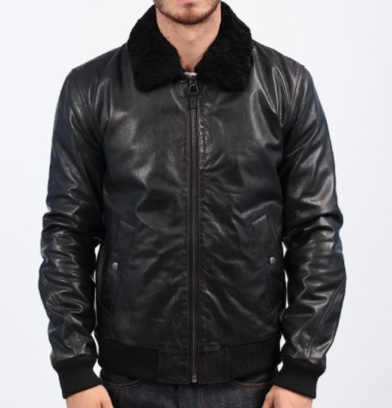 Wolsey Goat Leather Black Flight Jacket, Size M Genuine - Tactical Closeouts