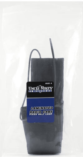Uncle Mike's Kodra Laminated Swivel Belt Loop Duty Nylon Web Radio Case (Size 4, Black)