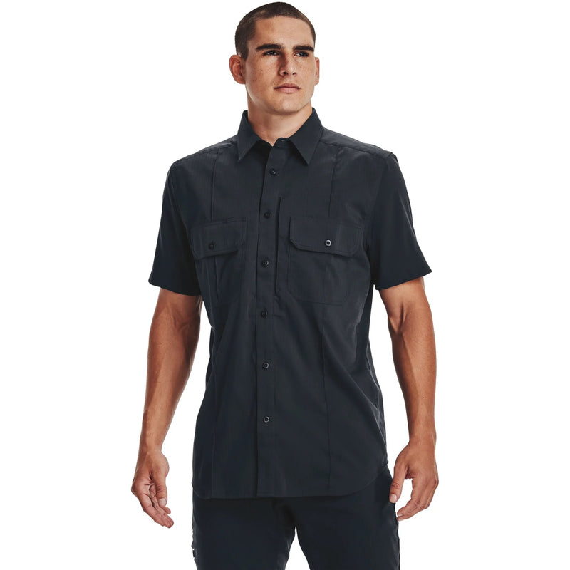 under armour button down dress shirts Under Armour Mens Class B Short Sleeve Shirt, Dark Navy Blue AFS